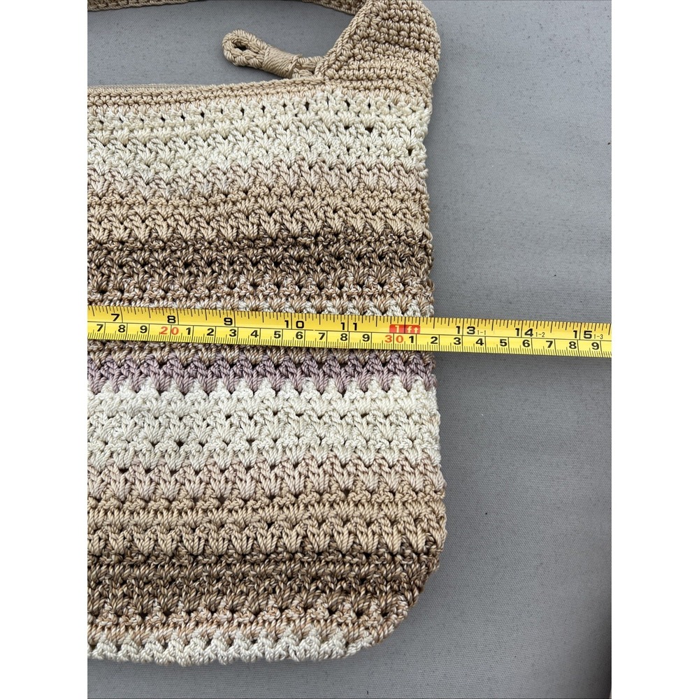 The Sak Riviera Beige Crochet Crossbody Bag Lined Boho Bohemian Summer Festival - Picture 3 of 16